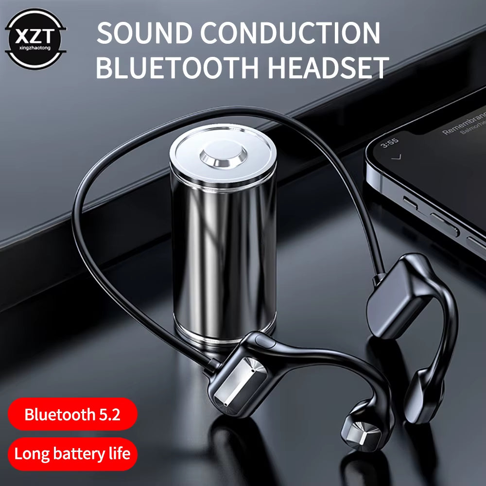 AeroVibe BL09 Wireless Earbuds for Workouts next to a battery, emphasizing long battery life from My Store.