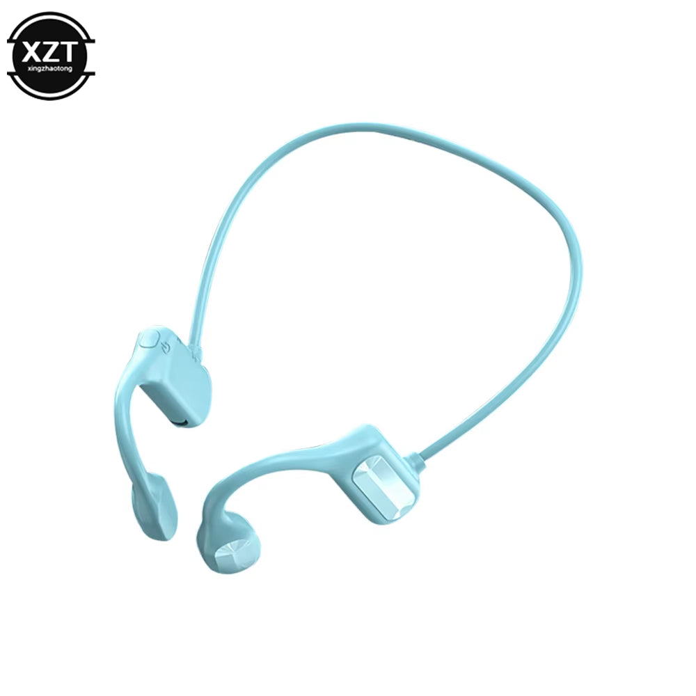 Aqua-colored AeroVibe BL09 Wireless Earbuds for Workouts, perfect for active lifestyles, available at My Store.