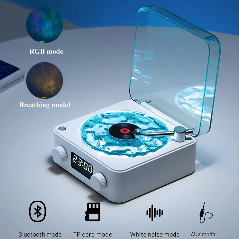 Mini Retro Bluetooth Speaker by My Store showcasing RGB mode and modern functionality for a stylish sleep experience.