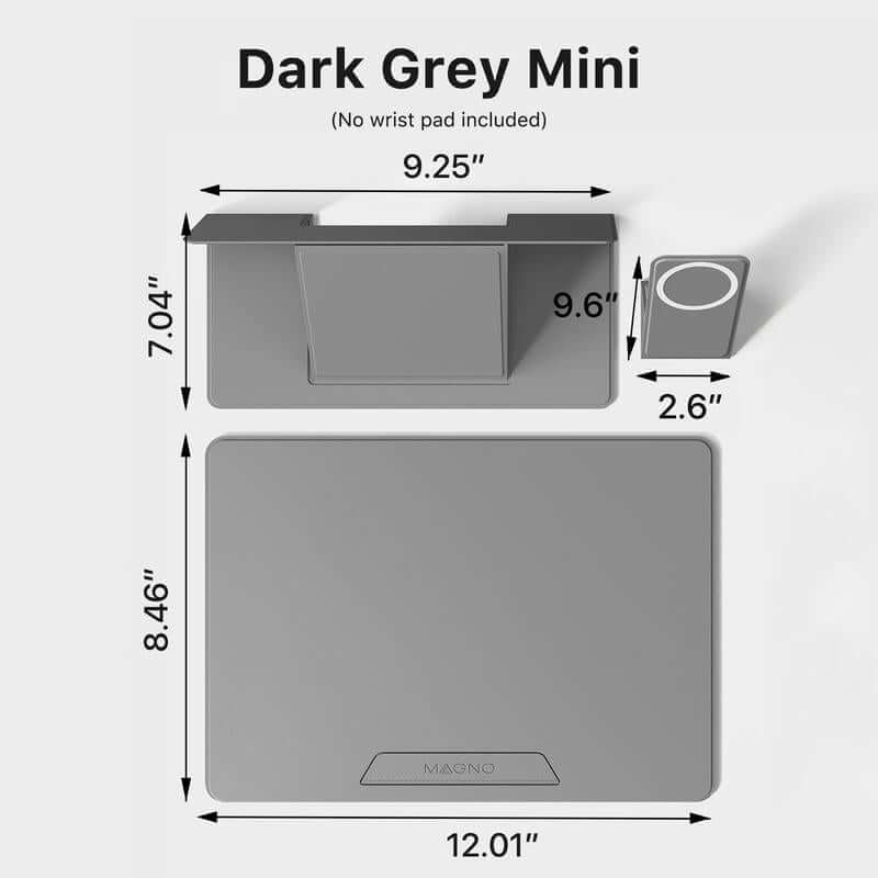 Adjustable Portable Laptop Stand dimensions by Gizmo Wiz showing a compact, ergonomic design for enhanced workspace productivity.