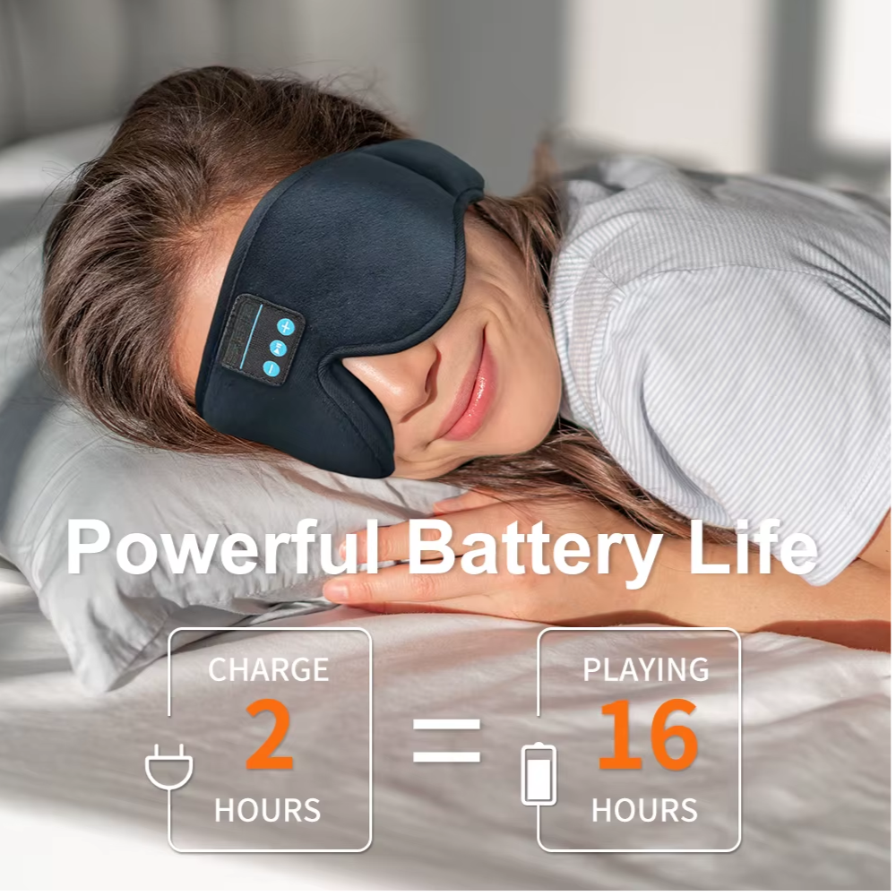 DreamTune 3D Wireless Bluetooth Sleep Mask by My Store - a comfortable eye mask for sleeping with excellent sound quality.