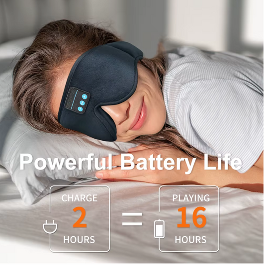 DreamTune 3D Wireless Bluetooth Sleep Mask by My Store - a comfortable eye mask for sleeping with excellent sound quality.