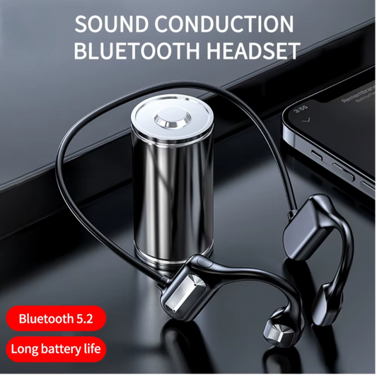 AeroVibe BL09 Wireless Earbuds for Workouts displayed alongside a battery pack, showcasing Bluetooth 5.2 technology by My Store.