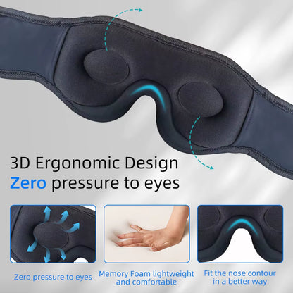 Adjustable strap of DreamTune 3D Wireless Bluetooth Sleep Mask - a comfortable eye mask for sleeping for all head sizes from My Store.