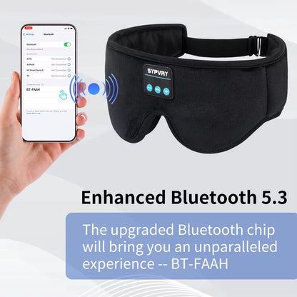 DreamTune 3D Wireless Bluetooth Sleep Mask features Bluetooth compatibility - the comfortable eye mask for sleeping by My Store.